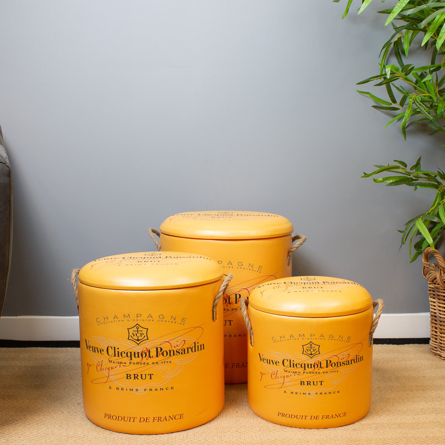 Storage Stool - Champagne