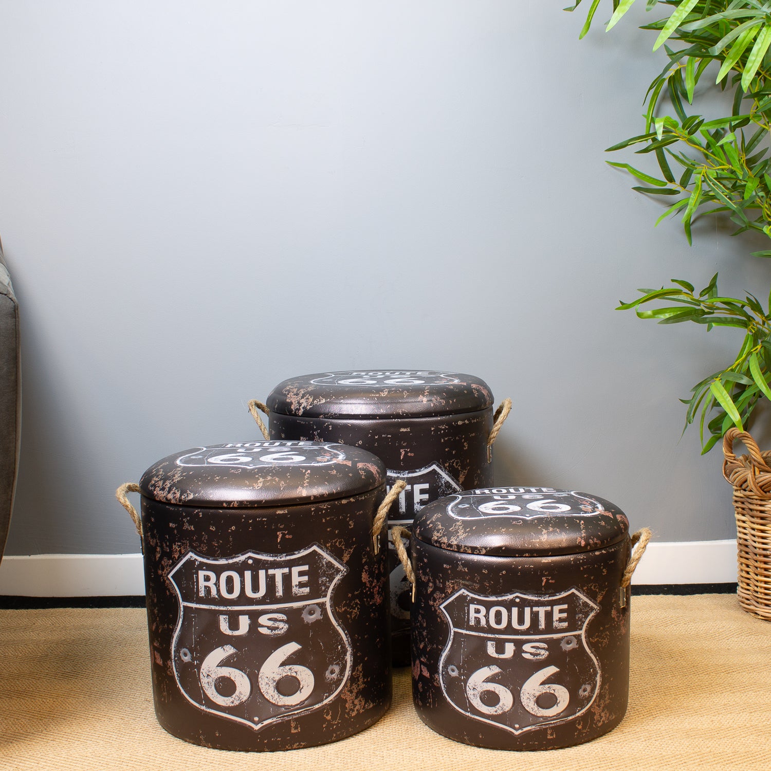 Storage Stool - Route 66