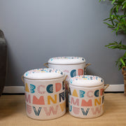 Storage Stool - Pastel Alphabet