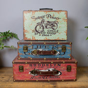 Vintage Luggage Storage Cases - Motorbikes