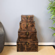 Vintage Luggage Storage Trunks - Classic Brown