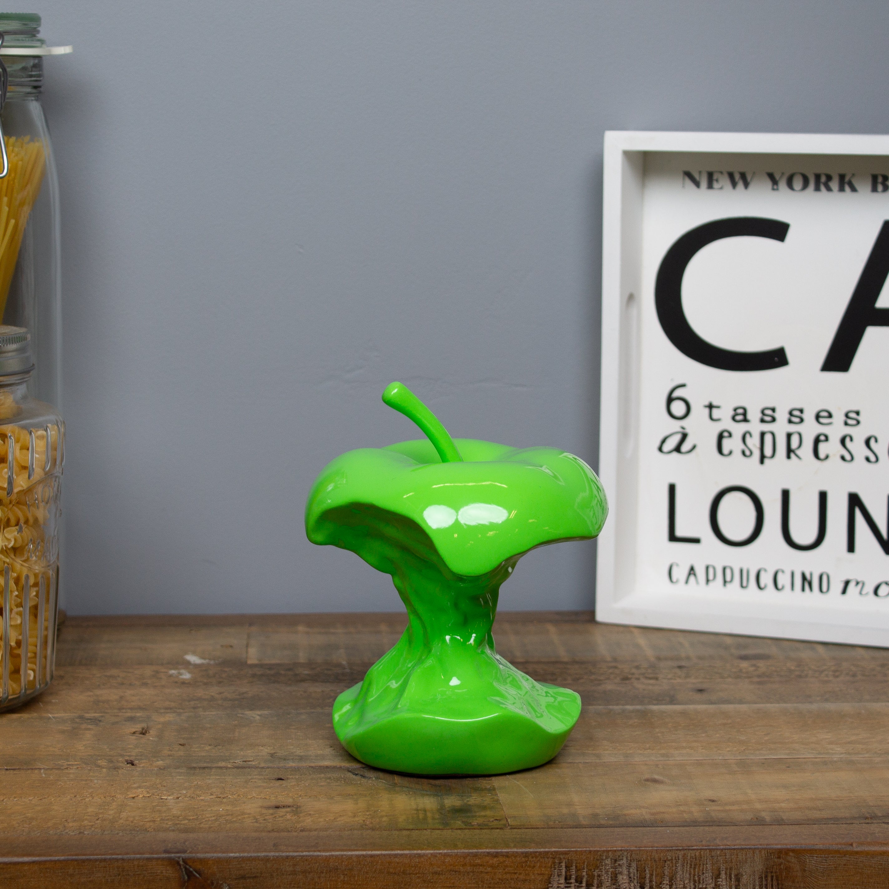 Green Apple Core Sculpture, 16cm