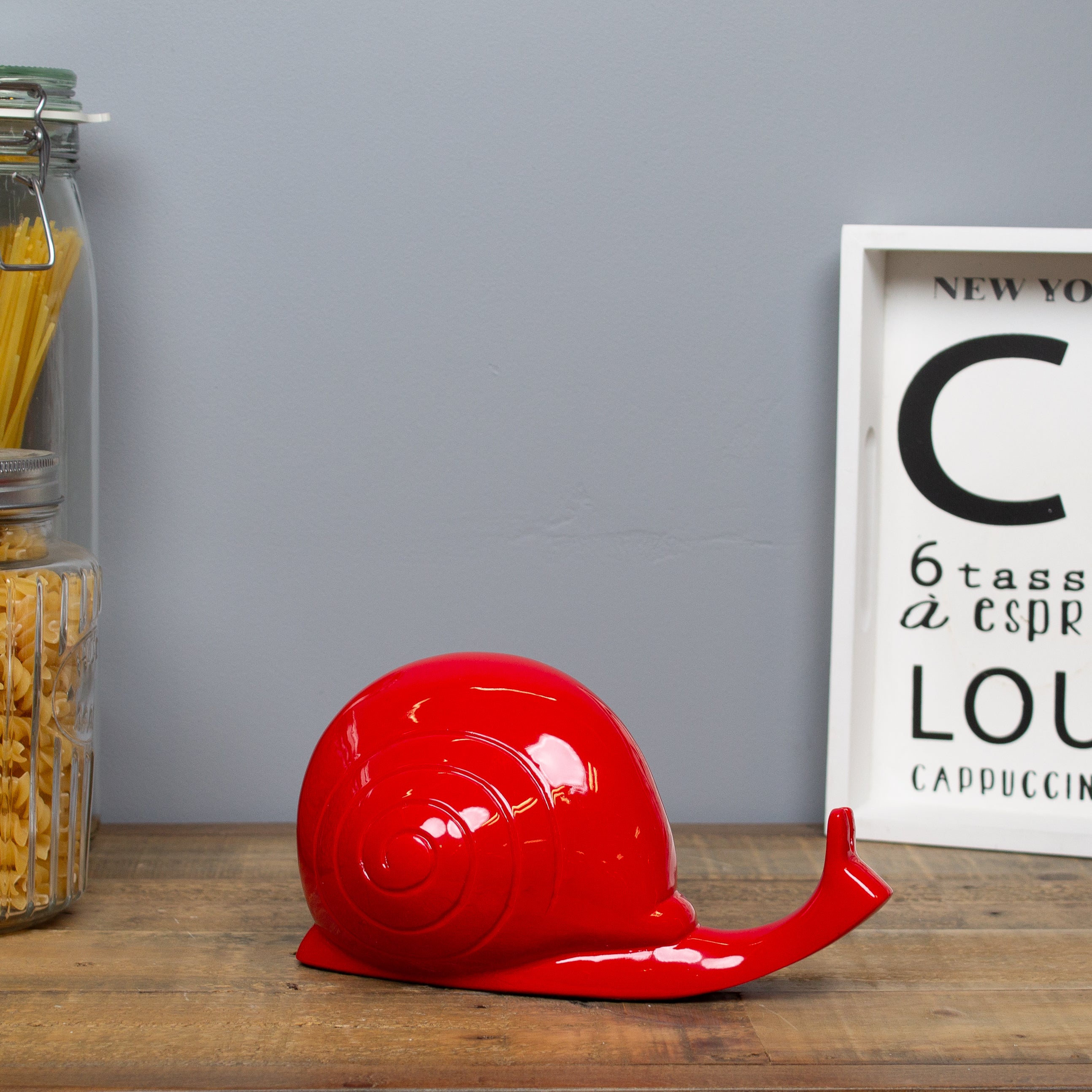 Red Snail Sculpture, Large