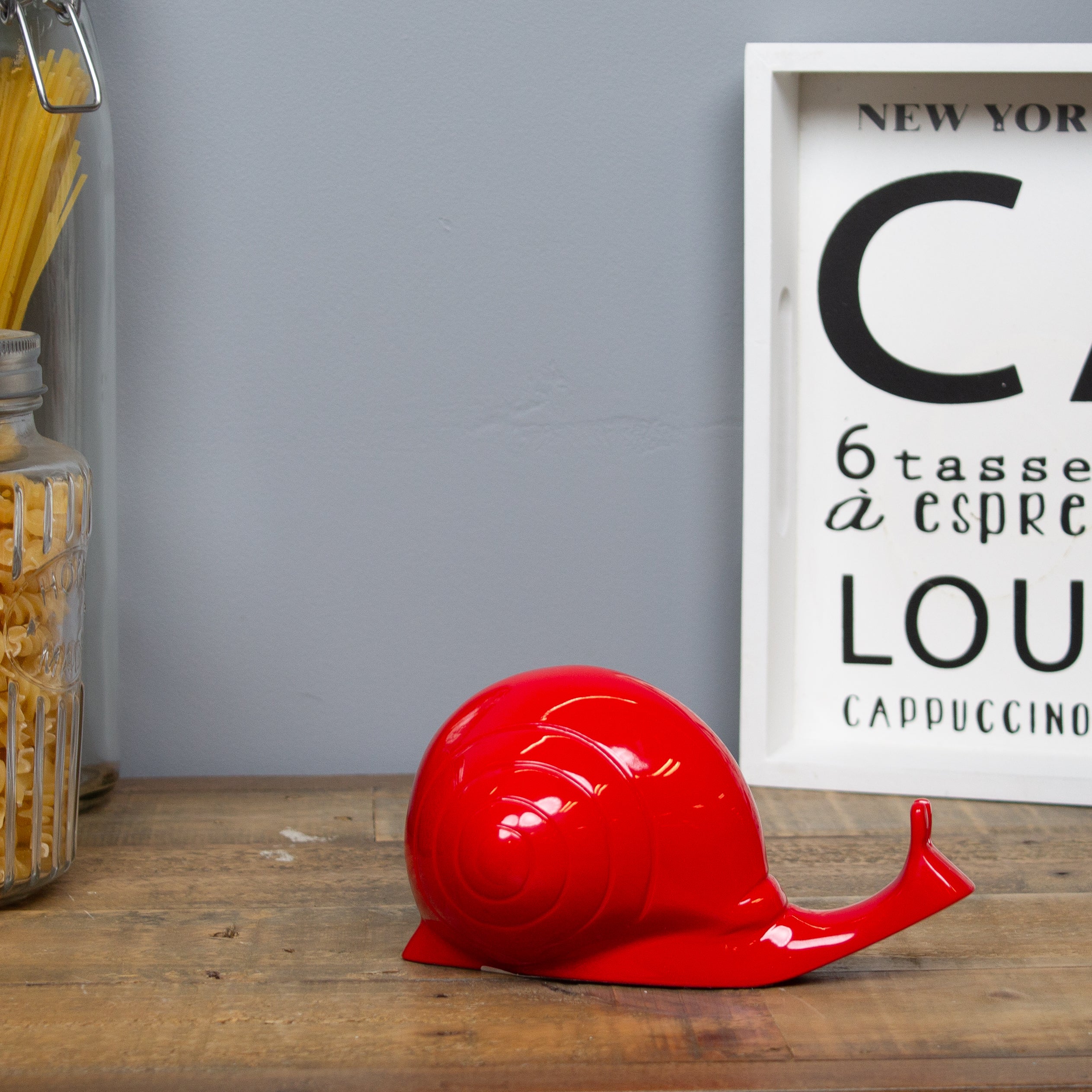 Red Snail Sculpture, Small