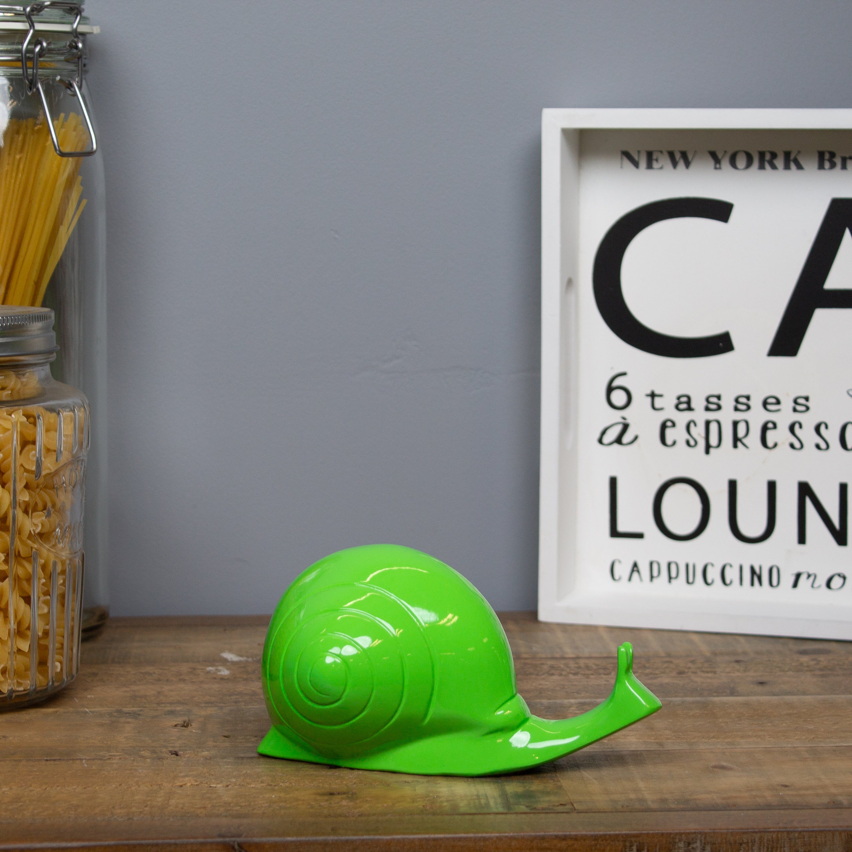 Green Snail Sculpture, Large