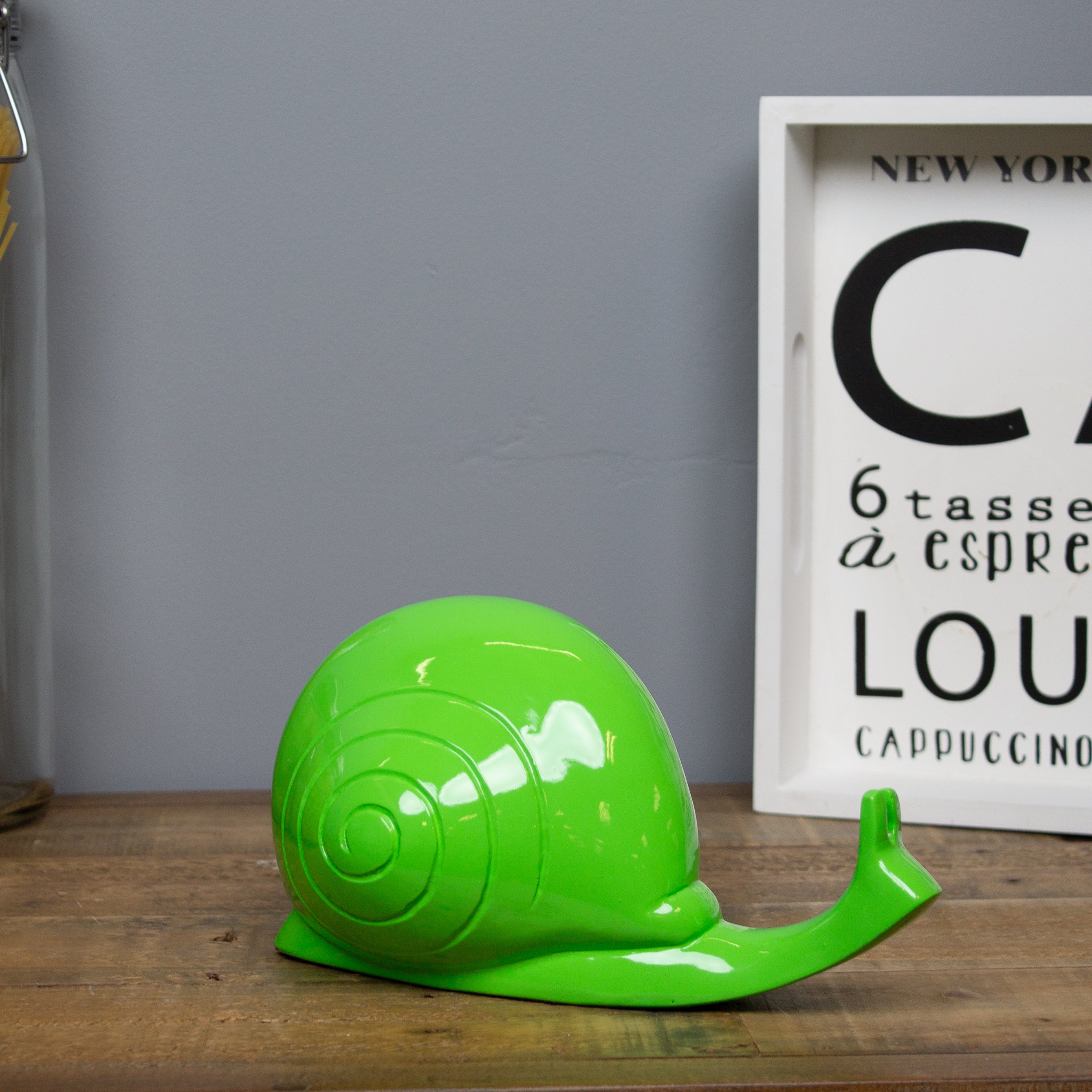 Green Snail Sculpture, Small