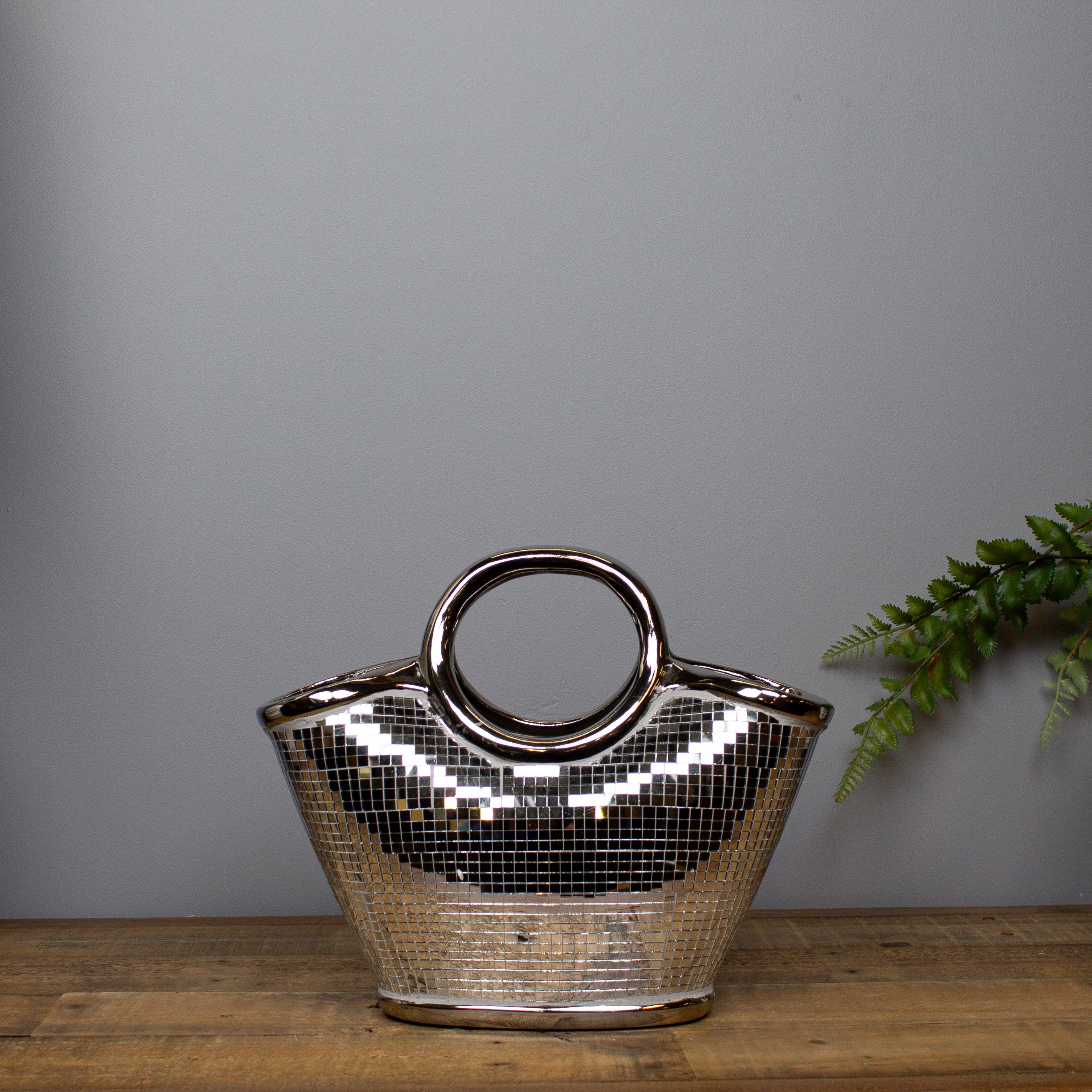 Mirror Mosaic Handbag, 28 cm