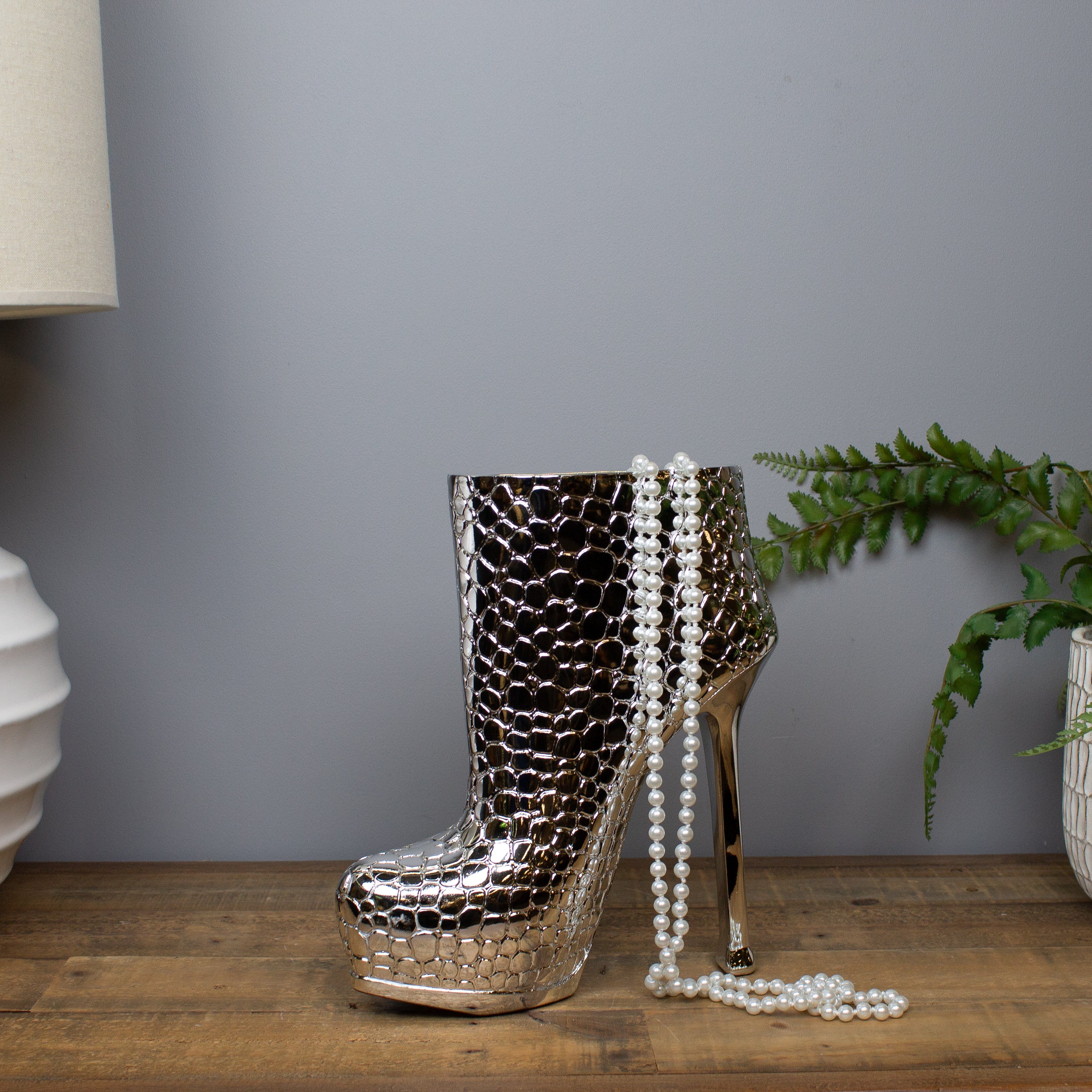 Glam Rock Boot Vase