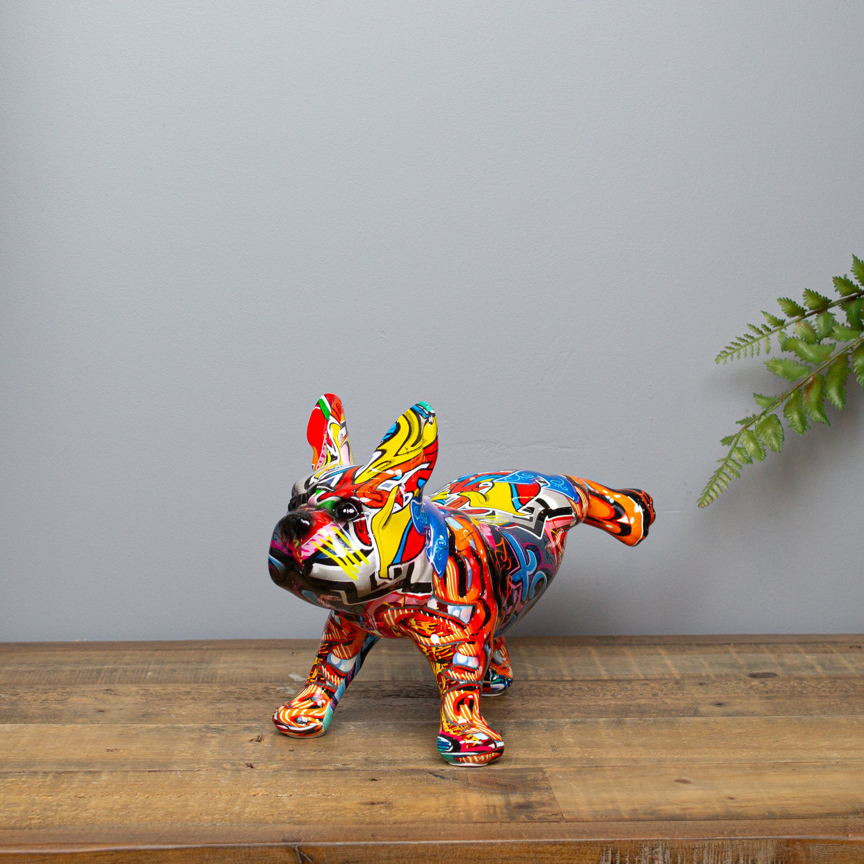 Graffiti Frenchie Sculpture - 26 cm