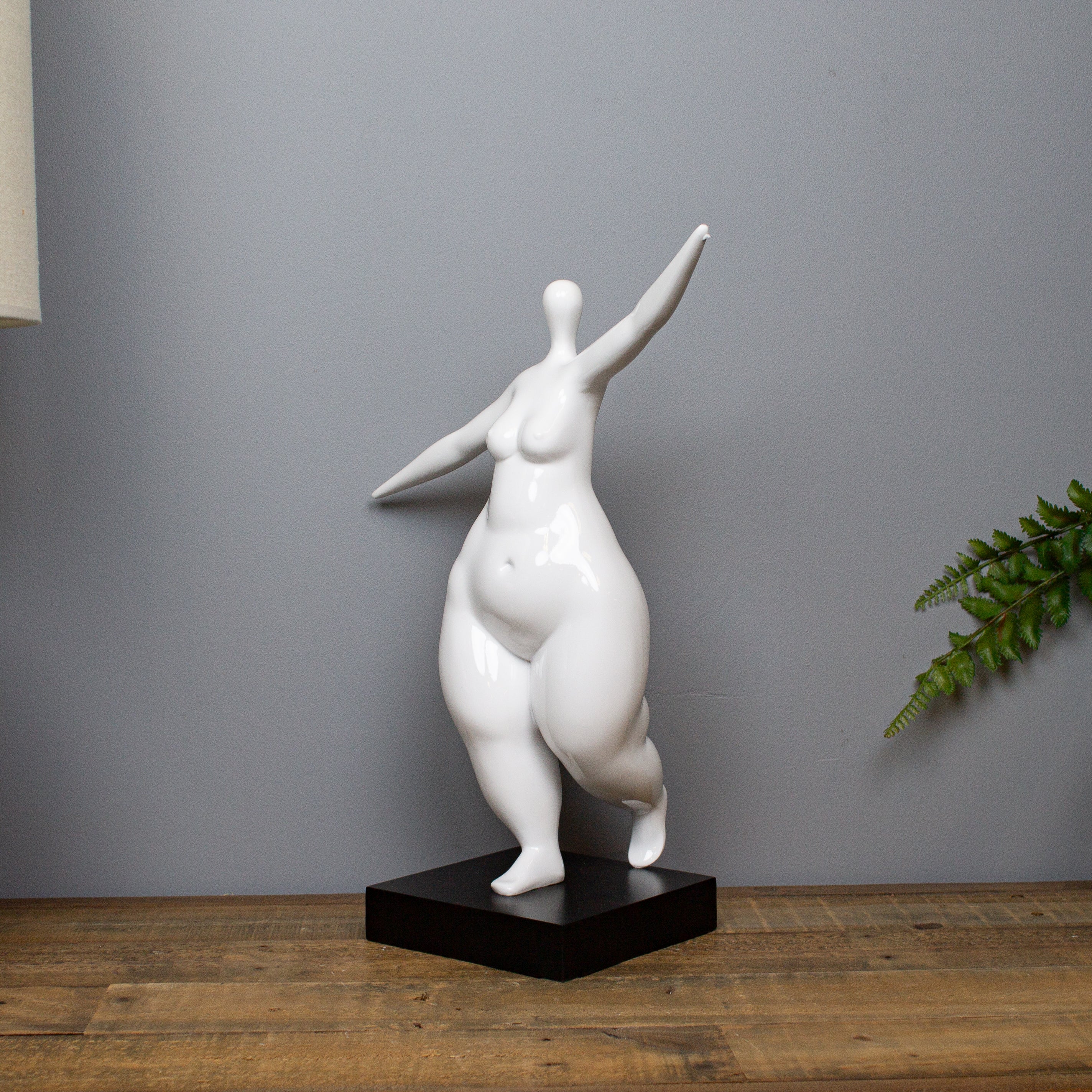 Open Balance Muse Sculpture, White - 40 cm