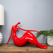 Resting Muse Sculpture, Red