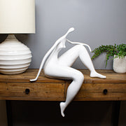 Relaxed Edge Muse Sculpture, White