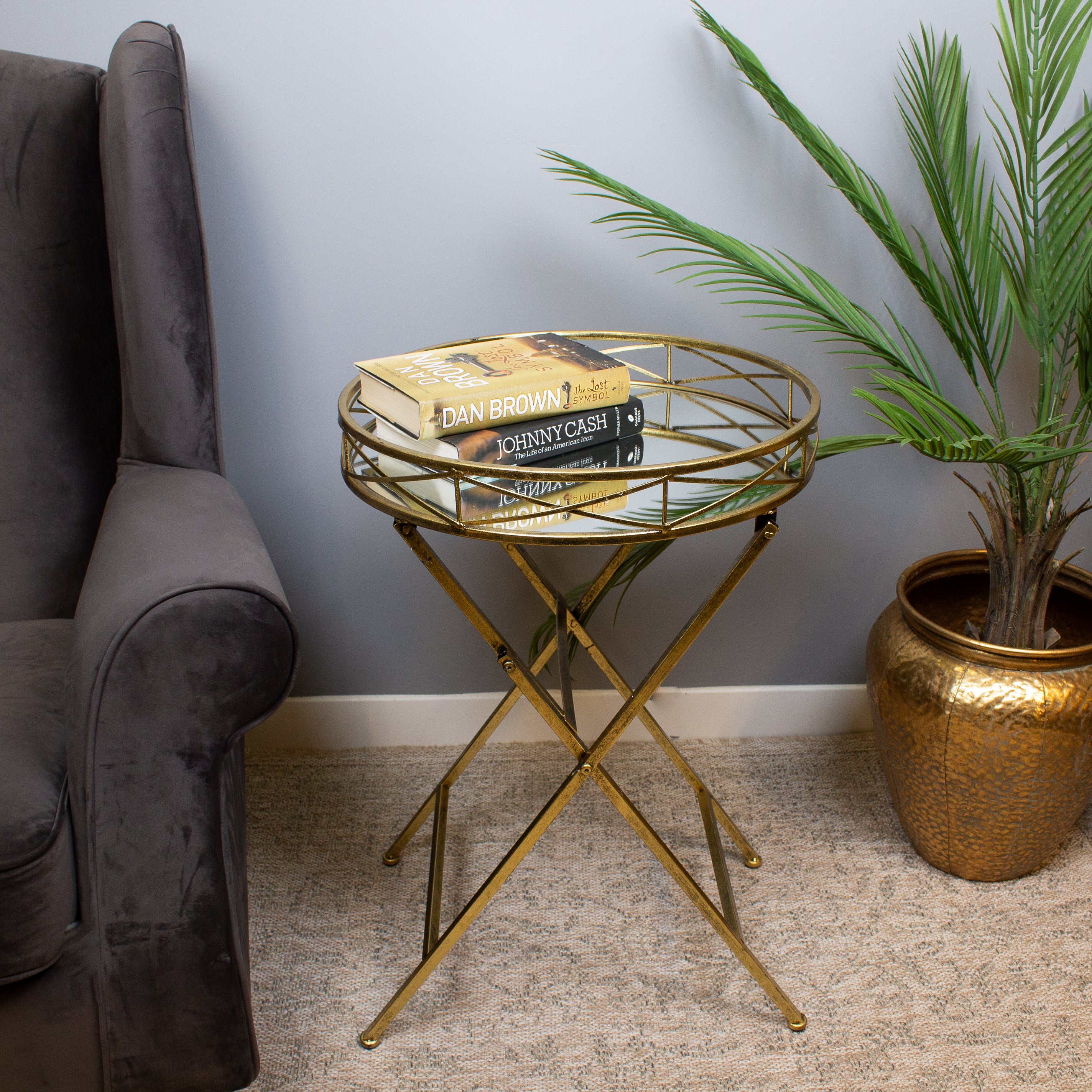 Medina Mirror Tray Table