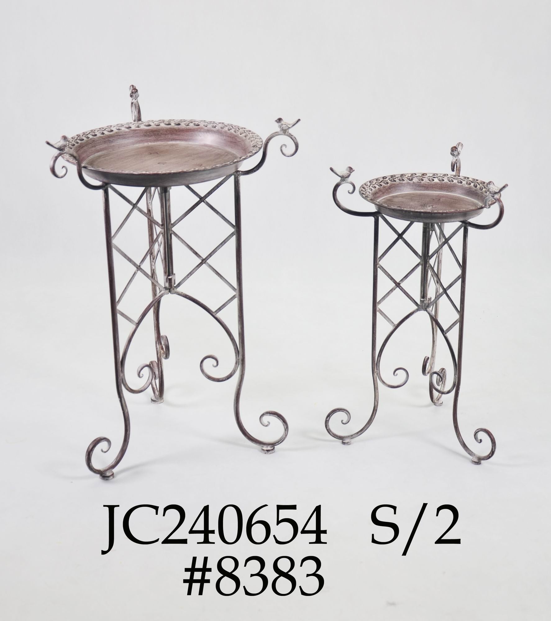Wrought Iron Bird Bath 65 cm