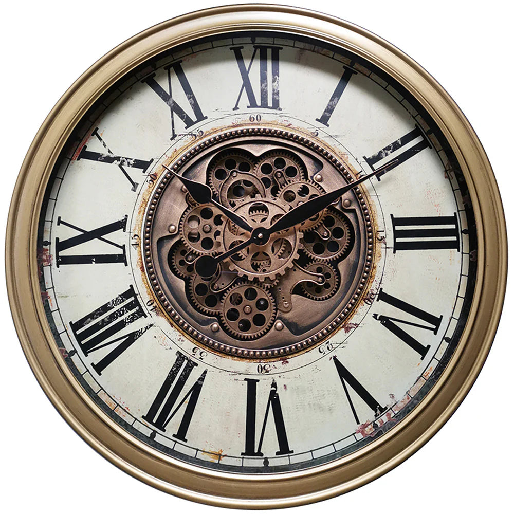 Vintage Elegant Antique Style Cog Clock 66 cm