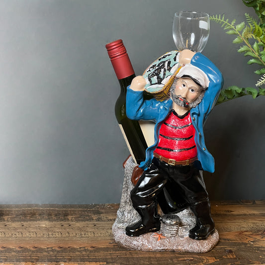 Mackerel Fisherman Wine Bottle Holder