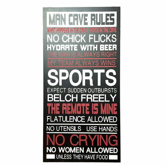 Man Cave Rules Sign