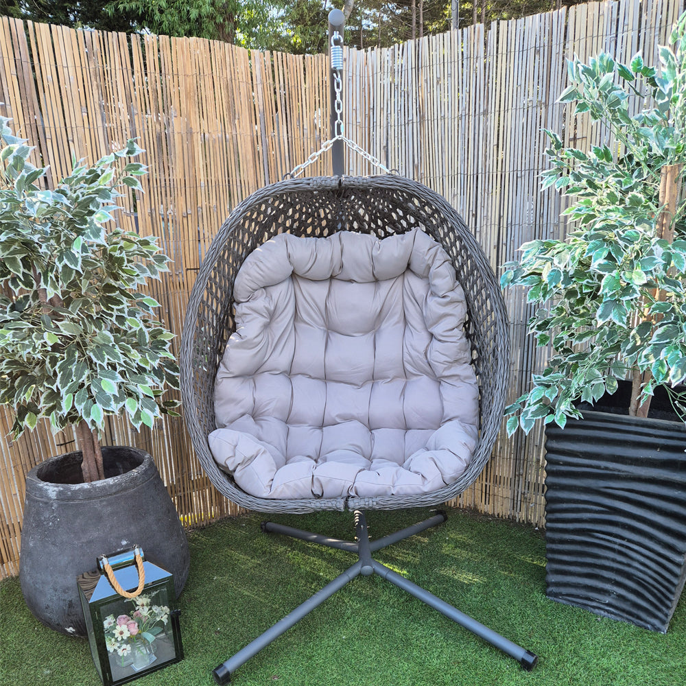 Perth Hanging Egg Chair, Grey