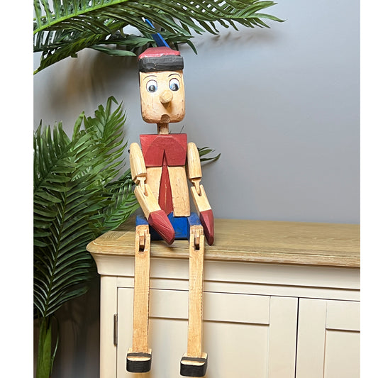 Articulated Painted Wooden Pinocchio