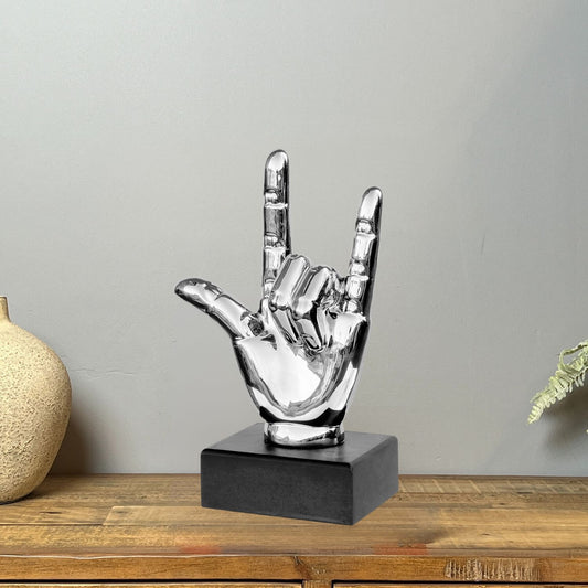 'Lets Rock' Silver Hand