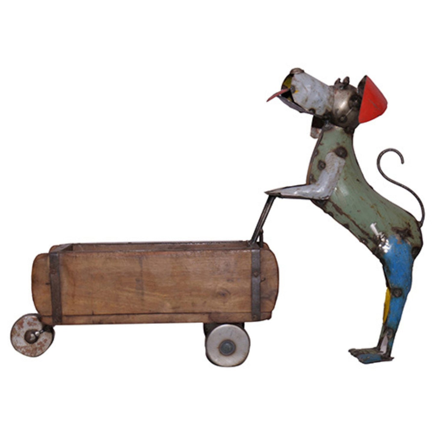 Dog with Brick Mould Wheelbarrow