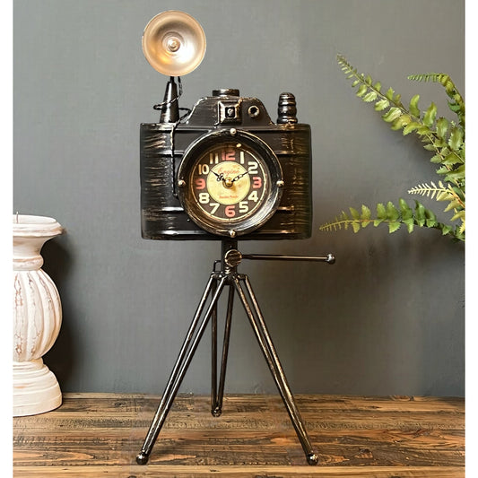 Vintage Tripod Camera Clock