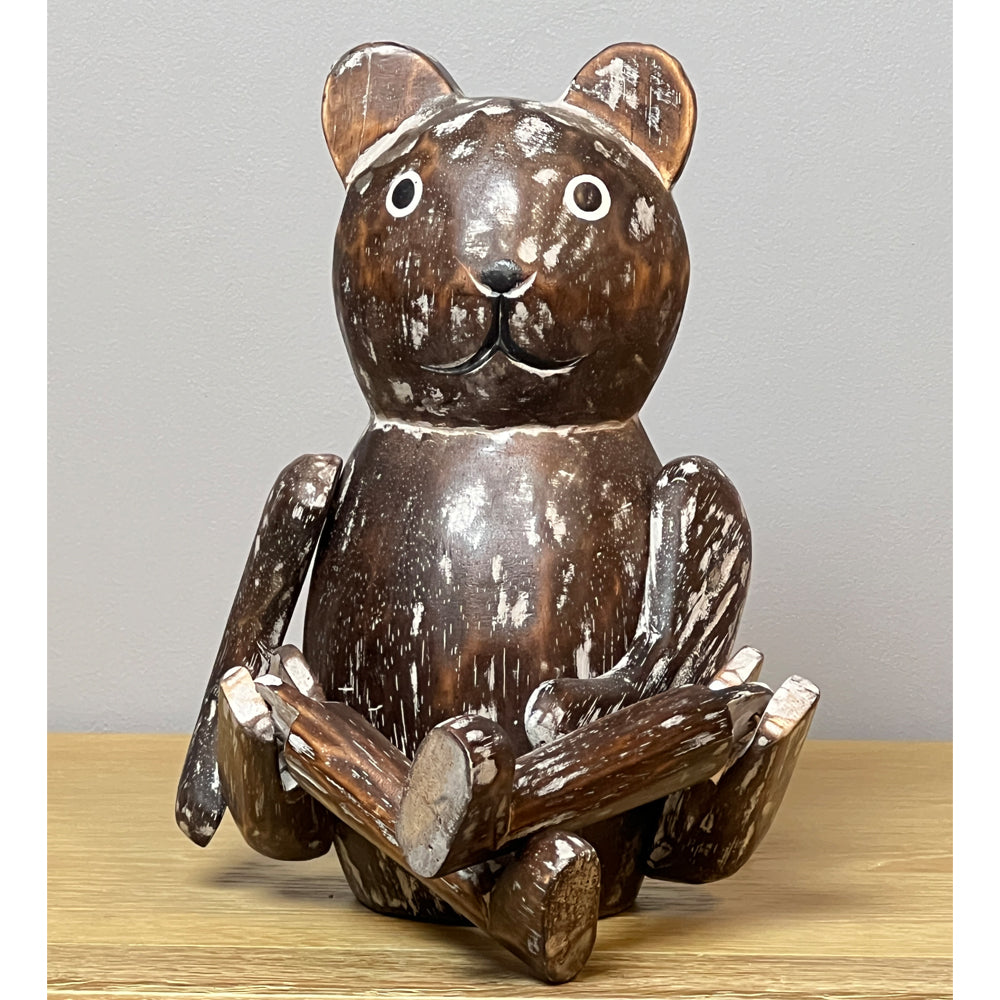 Articulated Brown Wooden Bear