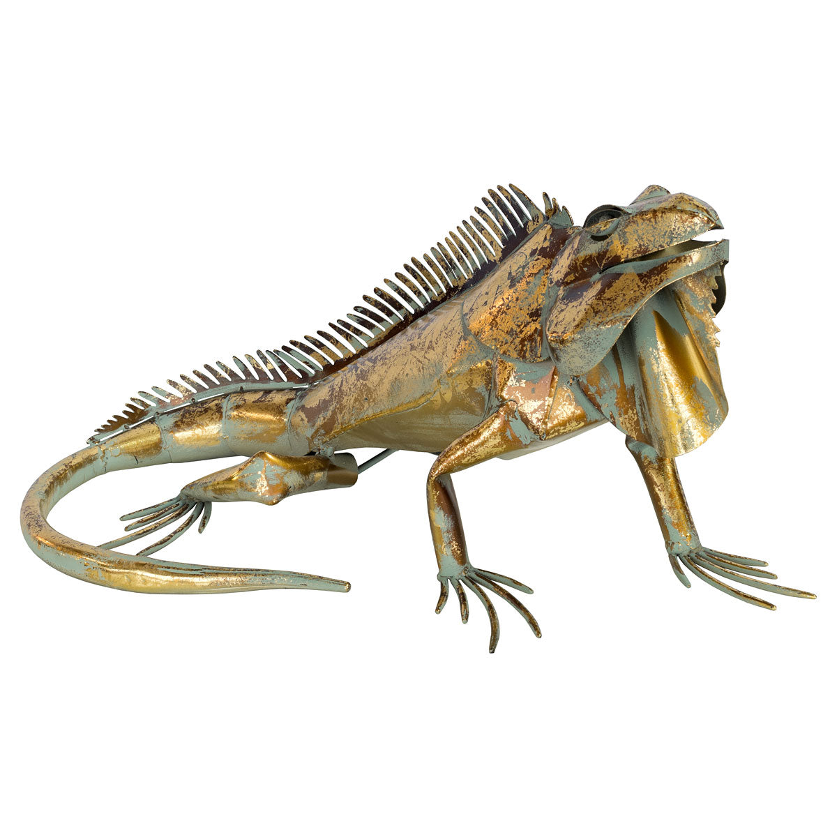 Gold Iguana Sculpture