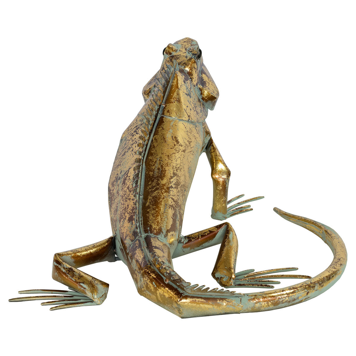 Gold Iguana Sculpture