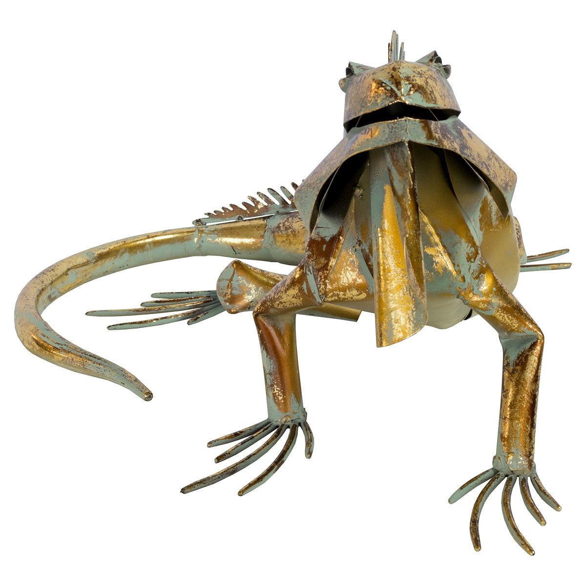 Gold Iguana Sculpture