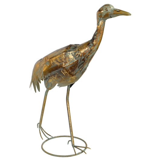 Gold Crane Sculpture